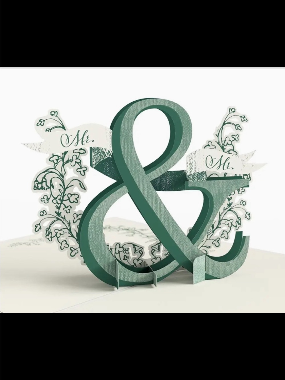 Lovepop Mr&Mrs “Better Together. 5X7 3 D Card. Price firm.